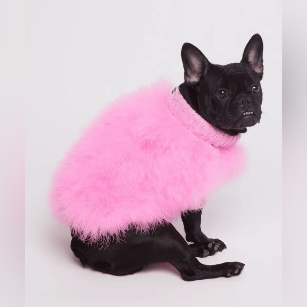 Christian Cowan x Maxbone Hot Pink Feather Jumper NWT Size M - Picture 2 of 8